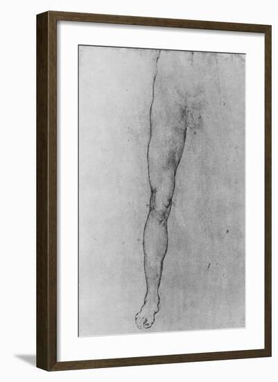 'Study of the Lower Half of a nude man facing to the front', c1480 (1945)-Leonardo Da Vinci-Framed Giclee Print