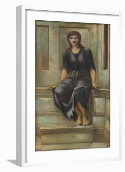 Study of the Maid for 'King Cophetua and the Beggar Maid'-Edward Burne-Jones-Framed Giclee Print