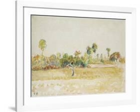 Study of the Orchard at Eragny-Sur-Epte, Seen from the Artist's House, C. 1886 - 1890-Camille Pissarro-Framed Giclee Print