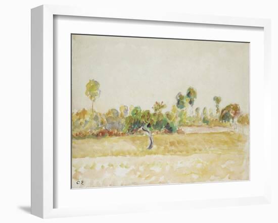 Study of the Orchard at Eragny-Sur-Epte, Seen from the Artist's House, C. 1886 - 1890-Camille Pissarro-Framed Giclee Print