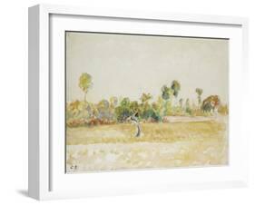 Study of the Orchard at Eragny-Sur-Epte, Seen from the Artist's House, C. 1886 - 1890-Camille Pissarro-Framed Giclee Print