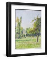 Study of the Orchard of the Artist's House at Eragny-Sur-Epte, C. 1890-Camille Pissarro-Framed Giclee Print