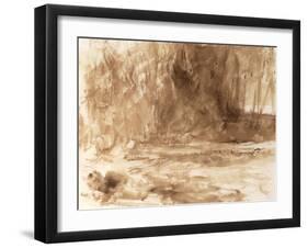 Study of the River Washburn, Yorkshire, c.1815-J. M. W. Turner-Framed Giclee Print