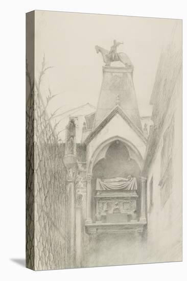 Study of the Tomb of Can Grande Della Scala at Verona, May - August 1869-John Ruskin-Stretched Canvas
