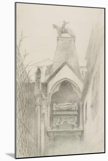 Study of the Tomb of Can Grande Della Scala at Verona, May - August 1869-John Ruskin-Mounted Giclee Print