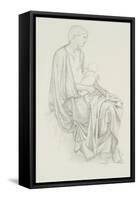 Study of the Virgin and Child for 'The Star of Bethlehem'-Edward Burne-Jones-Framed Stretched Canvas