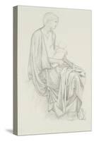 Study of the Virgin and Child for 'The Star of Bethlehem'-Edward Burne-Jones-Stretched Canvas