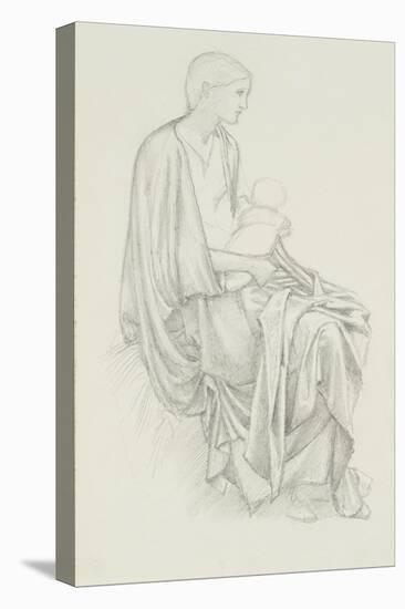 Study of the Virgin and Child for 'The Star of Bethlehem'-Edward Burne-Jones-Stretched Canvas