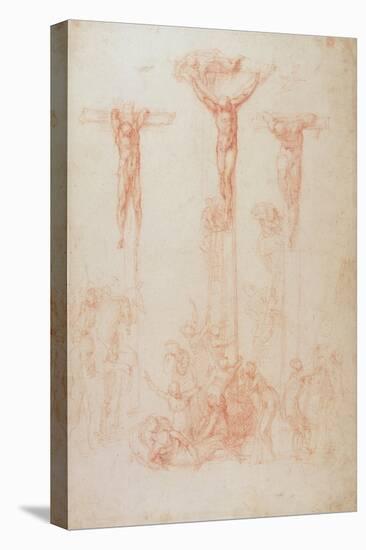 Study of Three Crosses-Michelangelo Buonarroti-Stretched Canvas