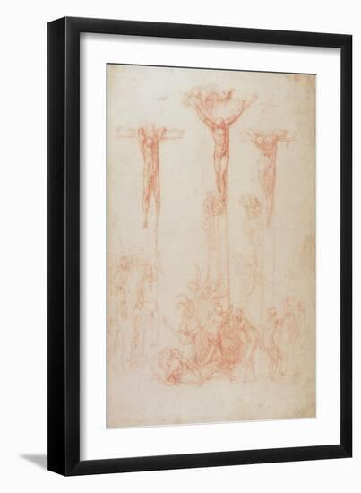 Study of Three Crosses-Michelangelo Buonarroti-Framed Giclee Print