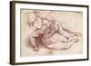 Study of Three Male Figures-Michelangelo Buonarroti-Framed Giclee Print