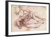 Study of Three Male Figures-Michelangelo Buonarroti-Framed Giclee Print