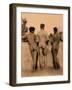 Study of three male nudes, Sicily, C1900 (sepia photo)-Wilhelm von Gloeden-Framed Photographic Print