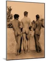 Study of three male nudes, Sicily, C1900 (sepia photo)-Wilhelm von Gloeden-Mounted Photographic Print