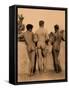 Study of three male nudes, Sicily, C1900 (sepia photo)-Wilhelm von Gloeden-Framed Stretched Canvas