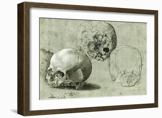 Study of Three Skulls-null-Framed Art Print