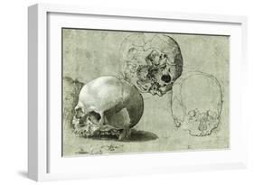 Study of Three Skulls-null-Framed Art Print