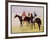 Study of Three Steeplechase Cracks: Allen Mcdonough on Brunette, Tom Oliver on Discount-John Frederick Herring I-Framed Giclee Print