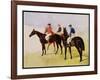 Study of Three Steeplechase Cracks: Allen Mcdonough on Brunette, Tom Oliver on Discount-John Frederick Herring I-Framed Giclee Print