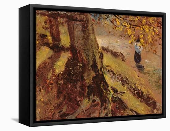 Study of Tree Trunks-John Constable-Framed Stretched Canvas