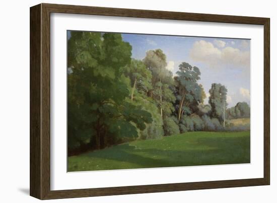 Study of Trees at Mortefontaine-Theodore Caruelle D' Aligny-Framed Art Print