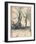 Study of Trees, Sompting, Sussex, C19th Century-Frank Mura-Framed Giclee Print