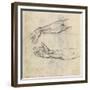 Study of Two Arms for 'The Drunkenness of Noah' in the Sistine Chapel-Michelangelo Buonarroti-Framed Giclee Print