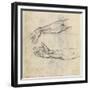 Study of Two Arms for 'The Drunkenness of Noah' in the Sistine Chapel-Michelangelo Buonarroti-Framed Giclee Print