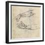 Study of Two Arms for 'The Drunkenness of Noah' in the Sistine Chapel-Michelangelo Buonarroti-Framed Giclee Print