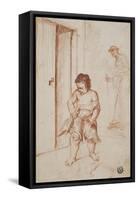 Study of Two Figures, 1710-15-Giuseppe Maria Crespi-Framed Stretched Canvas