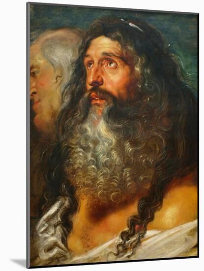 Study of Two Heads-Peter Paul Rubens-Mounted Art Print