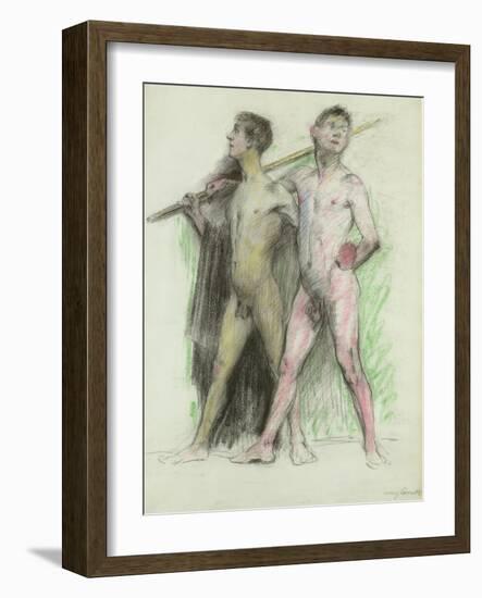 Study of Two Male Figures-Lovis Corinth-Framed Giclee Print