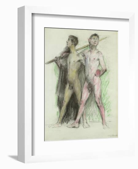 Study of Two Male Figures-Lovis Corinth-Framed Giclee Print