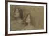 Study of Two Nymphs for 'Hylas and the Nymphs'-John William Waterhouse-Framed Giclee Print