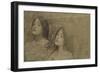 Study of Two Nymphs for 'Hylas and the Nymphs'-John William Waterhouse-Framed Giclee Print