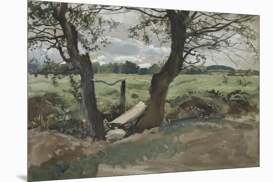 Study of Two Trees in a Field-Edwin Austin Abbey-Mounted Giclee Print