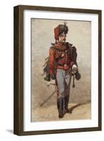 Study of Uniforms Drawing by Stanislao Grimaldi Del Poggetto-null-Framed Giclee Print
