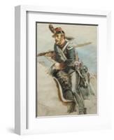 Study of Uniforms, Drawing by Stanislao Grimaldi Del Poggetto-null-Framed Giclee Print