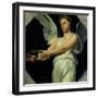 Study of Victory for the Apotheosis of Homer, 1826-27-Jean-Auguste-Dominique Ingres-Framed Giclee Print