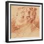 Study of Woman's Head, C. 1725-Jean Antoine Watteau-Framed Giclee Print