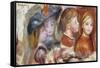Study of Young Girls; Etudes De Jeunes Filles-Pierre-Auguste Renoir-Framed Stretched Canvas