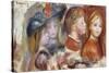 Study of Young Girls; Etudes De Jeunes Filles-Pierre-Auguste Renoir-Stretched Canvas