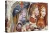 Study of Young Girls; Etudes De Jeunes Filles-Pierre-Auguste Renoir-Stretched Canvas