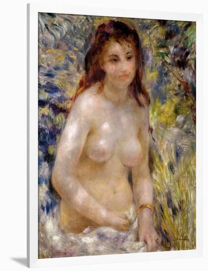 Study. Torso, Effect of Sunlight, circa 1875-76-Pierre-Auguste Renoir-Framed Giclee Print