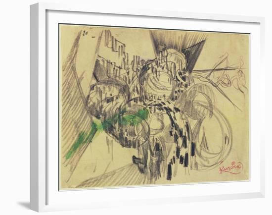 Study with Green-Frantisek Kupka-Framed Giclee Print