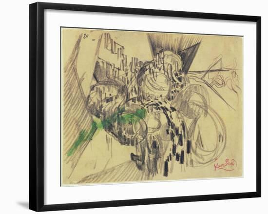 Study with Green-Frantisek Kupka-Framed Giclee Print