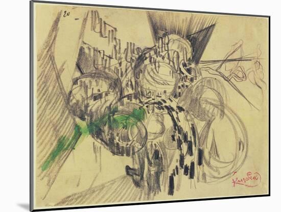 Study with Green-Frantisek Kupka-Mounted Giclee Print