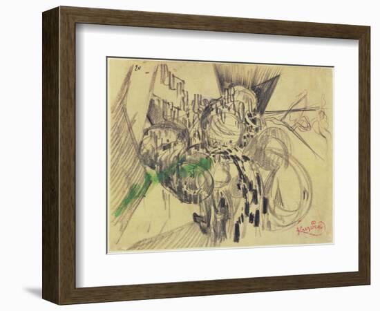 Study with Green-Frantisek Kupka-Framed Giclee Print