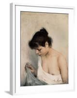 Study-Ramon Casas Carbo-Framed Art Print