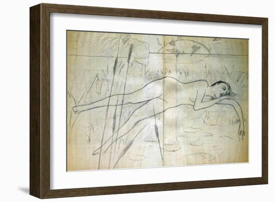 Study-Telemaco Signorini-Framed Giclee Print